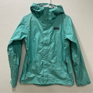 Patagonia Women's Medium Torrent Shell Rain Jacket Fresh Teal H2NO Hooded